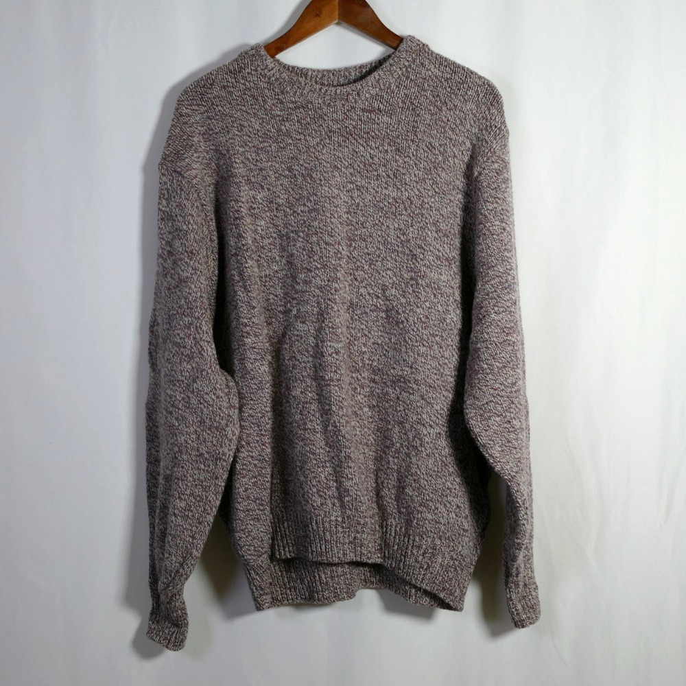 Vintage Lands End Mens Wool Blend Grandpa Sweater Size XL Fisherman Heritage